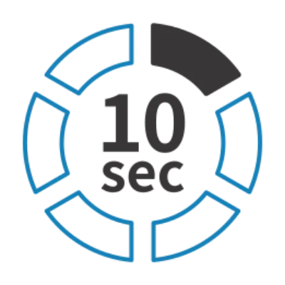 10秒で装着完了のイラスト