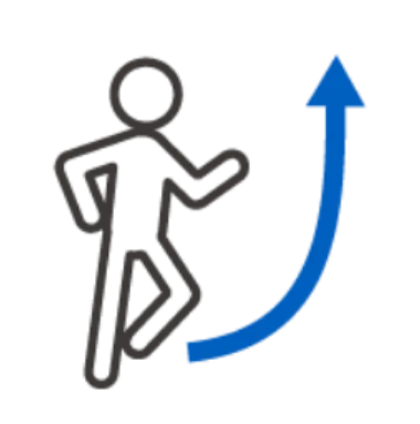 歩きやすい様子のイラスト