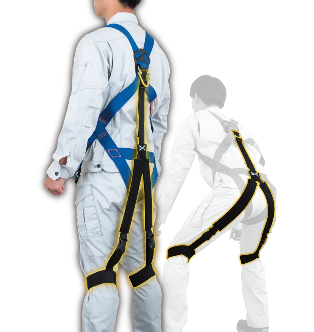 マッスルスーツを装着している男性