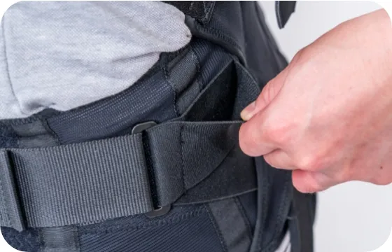 補強ベルト付き腰サポーターの写真